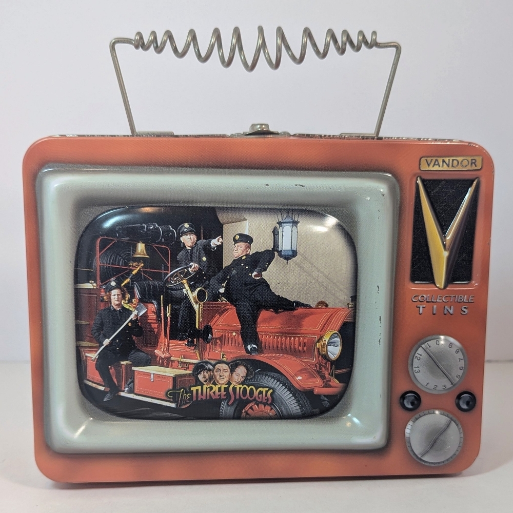 The Three Stooges Fire Department Collectable Tin By Vandor Vintage 2000 NWOT